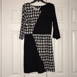 Black/houndstooth dress